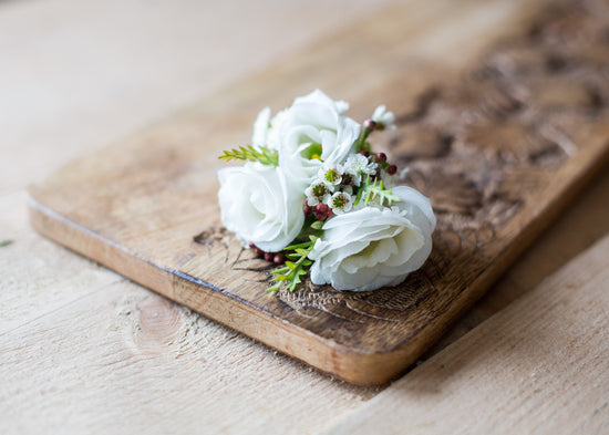 Whites and Green Ladies Corsage
