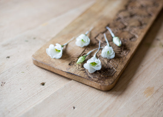White fresh Hair Flowers