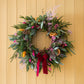 Fresh Pink Christmas Wreath