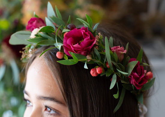 Rich Tones Fresh Flower Crown