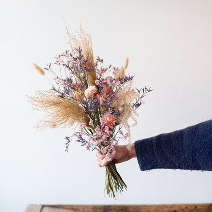 Pink and Lilac Dried Bouquet