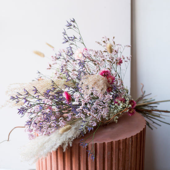 Pink and Lilac Dried Bouquet