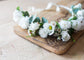 White and Green Fresh Flower Crown