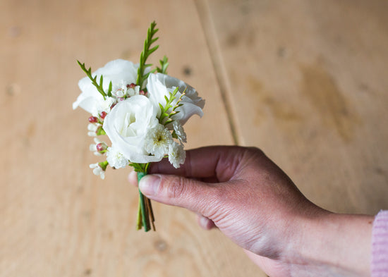 Whites and Green Ladies Corsage